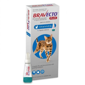 Bravecto Plus (2.8-6.25kg) Cat 250mg