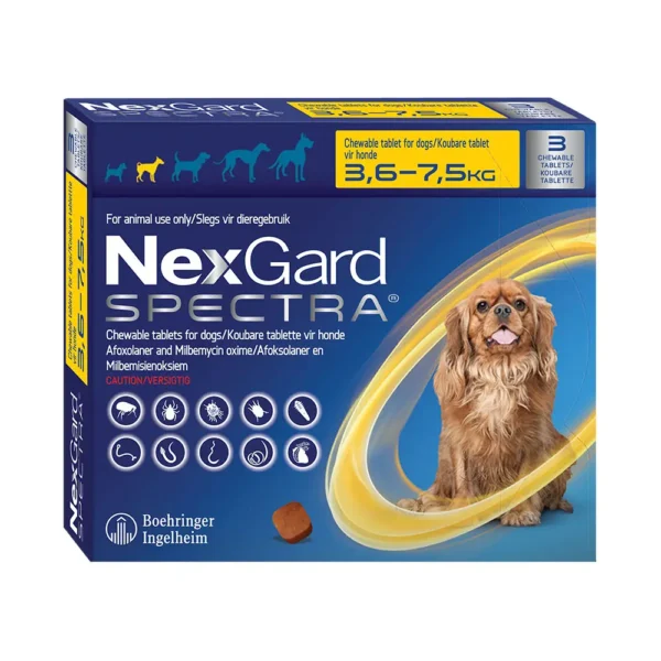 NexGard Spectra S (3.6-7.5kg) 3 Pack