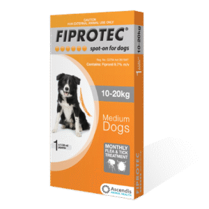 Fiprotec Dog 10-20 kg (M) Single 1's (Orange)