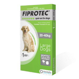 Fiprotec Dog 20-40 kg (L) Single 1's (Green)