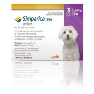 SIMPARICA TAB 10mg (2.5-5kg) Purple 3's