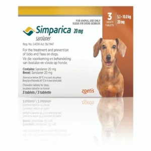 SIMPARICA TAB 20MG (5-10kg) Brown 3's