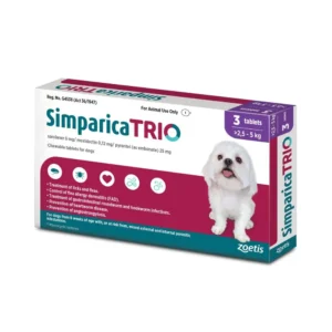 Simparica Trio 2.6kg - 5kg x 3 purple