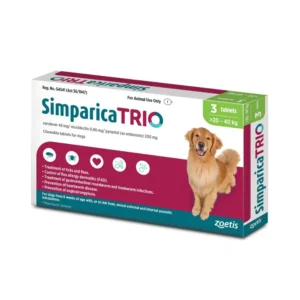 Simparica Trio 20.1kg - 40kg x 3 green